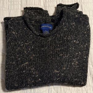 Charter Club Ladies mottled Dark Gray/black crew Sweater